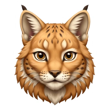 A high-resolution photo-realistic digital illustration of a majestic young lynx, chest upward A high-resolution, photo-realistic digital illustration of a majestic young Eurasian lynx, shown from the chest upward.  sticker