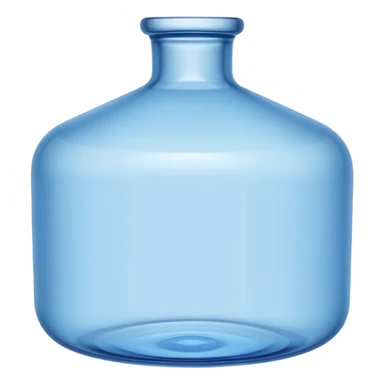 Glass Bottle Vase blue sticker