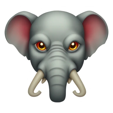 oni japanese mask elephant sticker