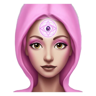 Pleiadian woman female third eye pink sticker