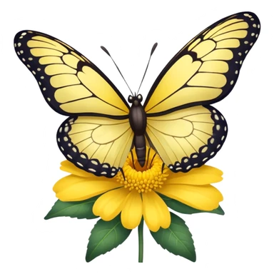 butterfly on flower sticker