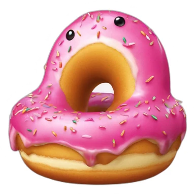 Requin mange donut sticker