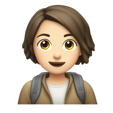 white Subaru XV  with a short haired brunette girl sitting inside  sticker