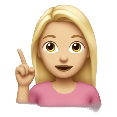 White female with blond hair blowing a kiss sticker