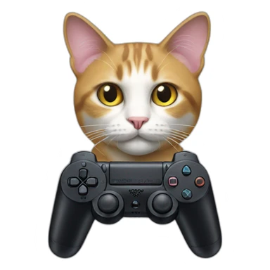 A cat with a PlayStation sticker