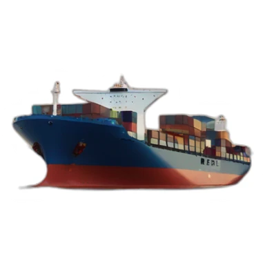 Container ship sticker