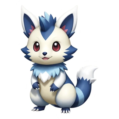 Shiny Furret-Oshawott-Meowstic-Zangoose-Hybrid (Full body) sticker