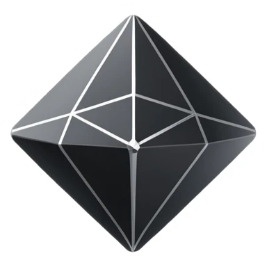 3d diamond shape matte black. diamond shape like on a playing card sticker