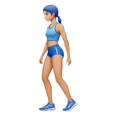 side-view blue shorts glute-bridges sticker