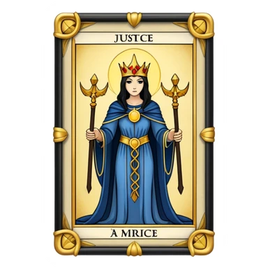 The justice Tarot Card sticker