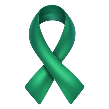 shiny green cancer ribbon sticker