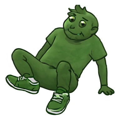 Man Laying down sticker