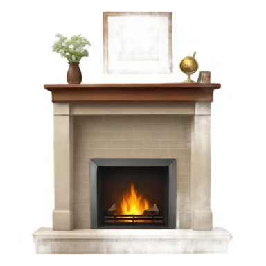Realistic fireplace  sticker