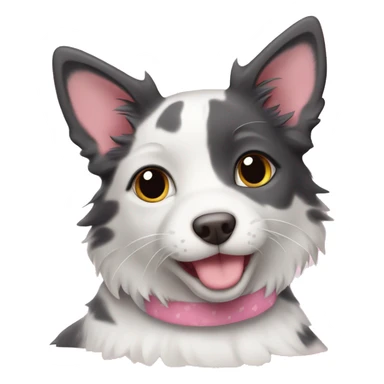 American shorthair with a border collie with pink little hearts sticker