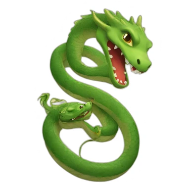 Dragon and snake love sticker