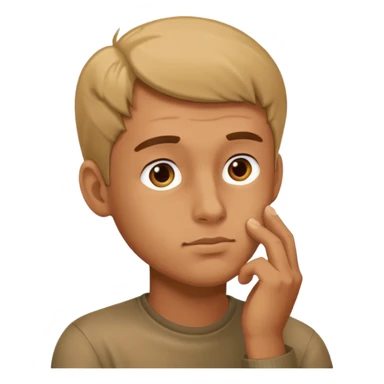 man rubbing chin in thought sticker