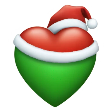Christmas heart sticker