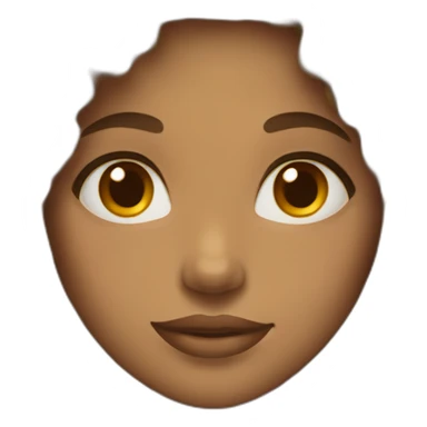 woman light brown skin long dark curly hair sticker