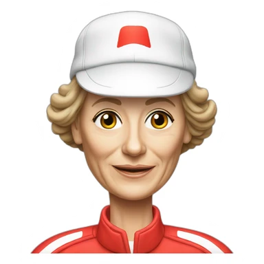 mama lauda - mom from miki lauda the f1 racer sticker