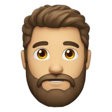 Boldness Beard Man brown hair with beer sticker