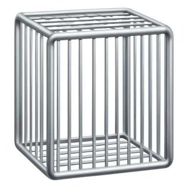 simple cage thin bars straight square sticker
