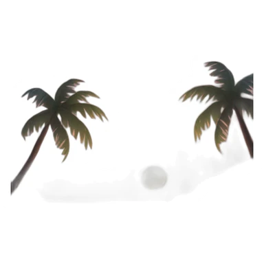 Beach with sunset sticker