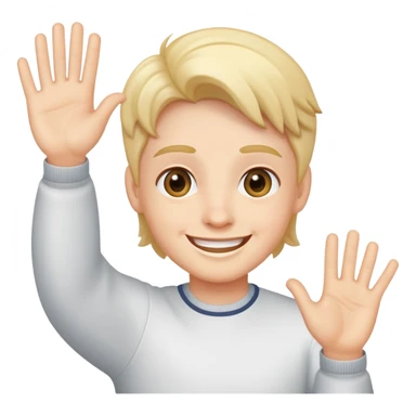 A plane standing saying hello sticker