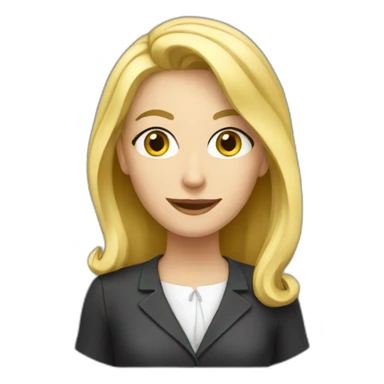 a blond french teacher women  sticker