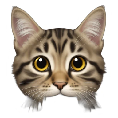 long haired tabby kitten sticker