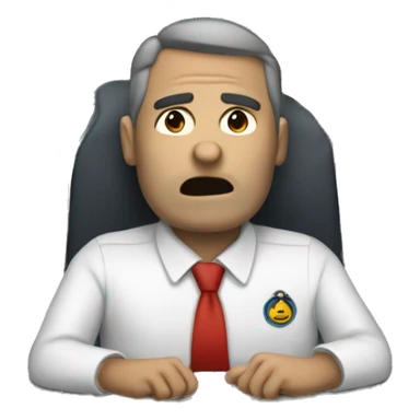 oficinista durmiendo sticker