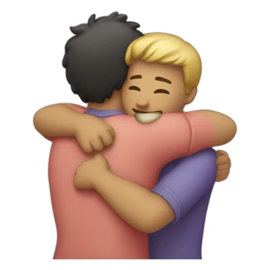 Friendly hug sticker