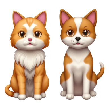Cat dog  sticker