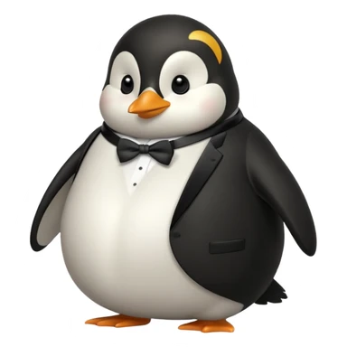 Fat penguin sticker