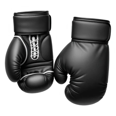 Minimalistic flat vector icon, iOS style, thin black contour on white background. Boxing gloves or a fighter silhouette in stance. sticker