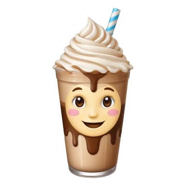 milkshake with a face and earrings sticker