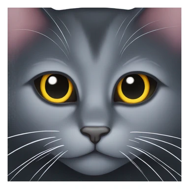 black cat with stars in eyes  sticker