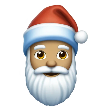 Blue Santa white beard sticker