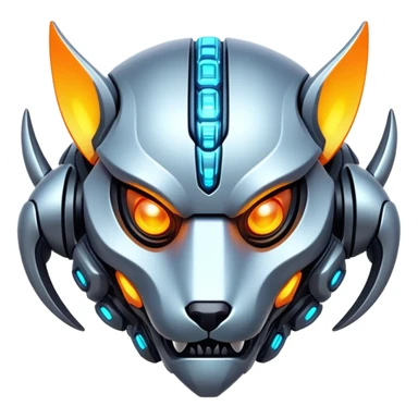  Glowing futuristic cyber-Protogen-Fakémon-Vernid-creature sticker