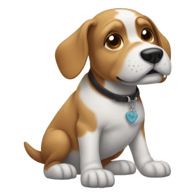 Dog with shoes sticker