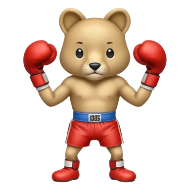 Animal with boxing gloves full body sticker
