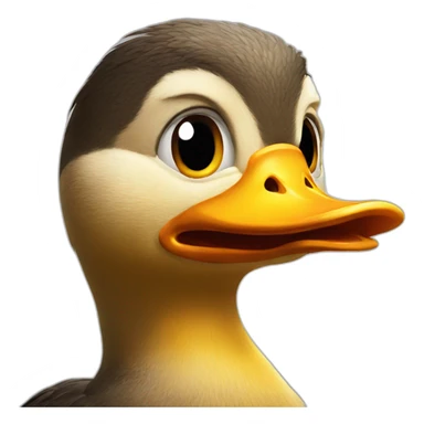 Angry duck sticker