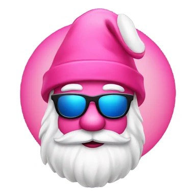 Santa with a pink hat and flamingo wearing sunglasses sticker