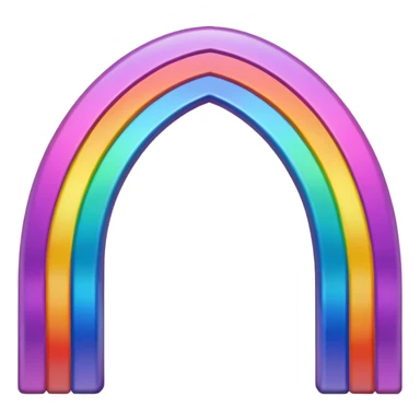 Rainbow Bridge – Arched rainbow connecting skylands. sticker