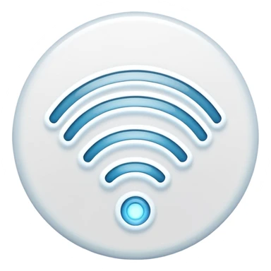 create a wifi symbol emoji exactly-like-the-reference-image-in-ios-emoji-style.-match-the-same-shape,-color,-and-glow-effect,-ensuring-it-is-smooth-and-shiny. set background 1841D6 sticker