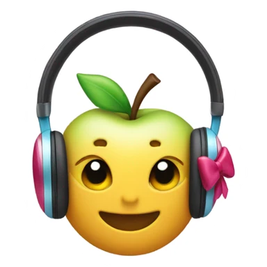 apple headphones with bows sticker