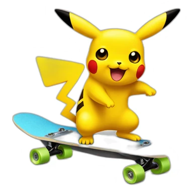 pikachu making skateboard sticker