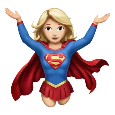 Supergirl fly in the sky sticker