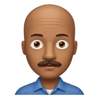 player bald and mustache  sticker