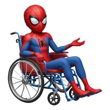 spiderman  on wheelchair  sticker