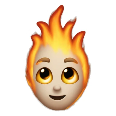 Flaming heart  sticker